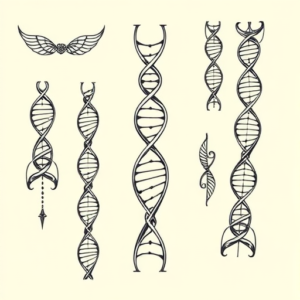 Multiple Dna Tattoo