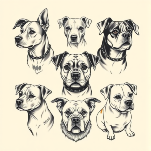 Multiple Dog Tattoo