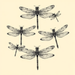 Multiple Dragonfly Tattoo