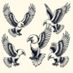 Multiple Eagle Tattoo