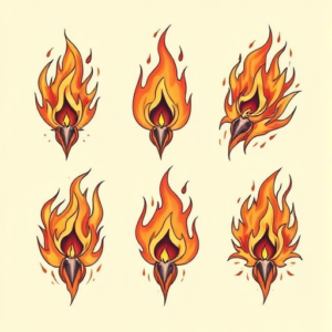 Multiple Fire Tattoo