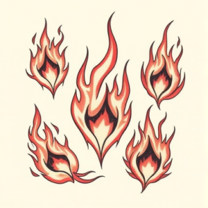 Multiple Flame Tattoo