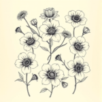 Multiple Flower Tattoo