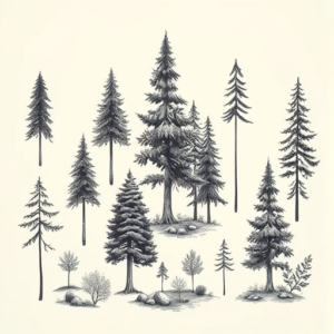 Multiple Forest Tattoo