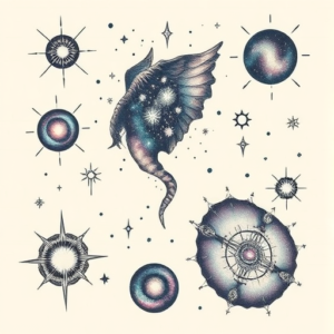 Multiple Galaxy Tattoo