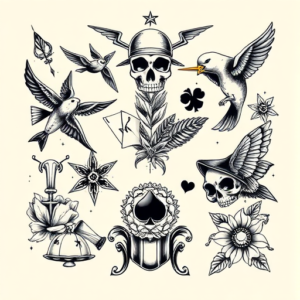 Multiple Gambling Tattoo