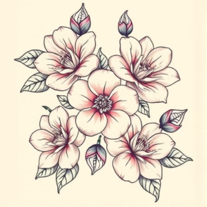 Multiple Gardenia Tattoo