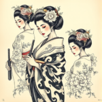 Multiple Geisha Tattoo