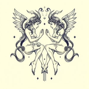 Multiple Gemini Tattoo