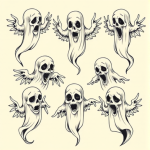 Multiple Ghost Tattoo