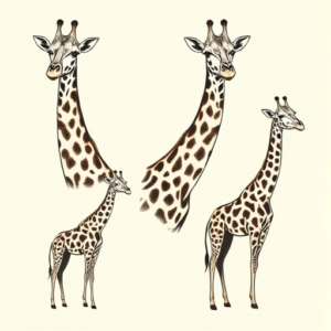 Multiple Giraffe Tattoo