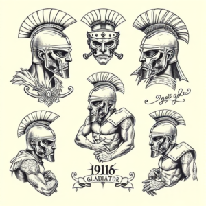 Multiple Gladiator Tattoo