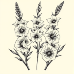 Multiple Gladiolus Tattoo