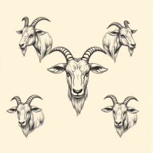 Multiple Goat Tattoo