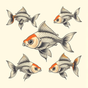Multiple Goldfish Tattoo
