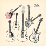 Multiple Guitar Tattoo
