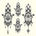 Multiple Hamsa Tattoo