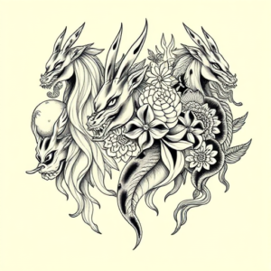 Multiple Hannya Tattoo