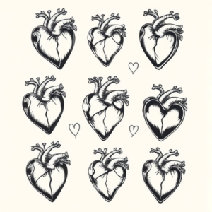 Multiple Heart Tattoo