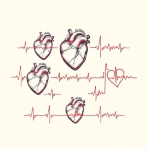 Multiple Heartbeat Tattoo