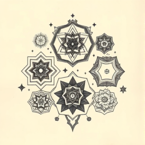 Multiple Hexagon Tattoo