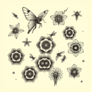 Multiple Honeycomb Tattoo