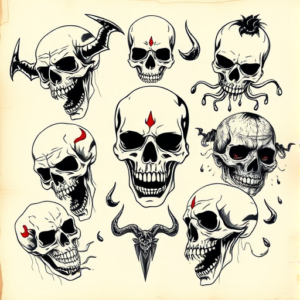 Multiple Horror Tattoo