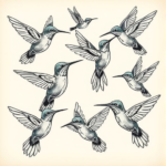 Multiple Hummingbird Tattoo