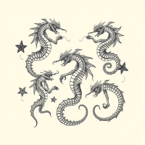 Multiple Hydra Tattoo