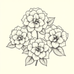 Multiple Hydrangea Tattoo