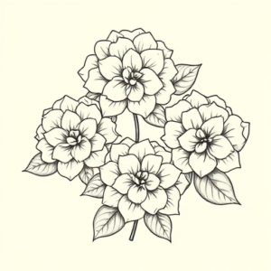 Multiple Hydrangea Tattoo
