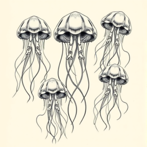 Multiple Jellyfish Tattoo
