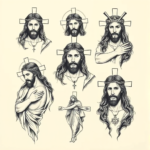 Multiple Jesus Tattoo
