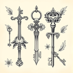 Multiple Key Tattoo