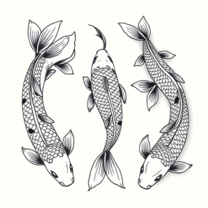 Multiple Koi Tattoo