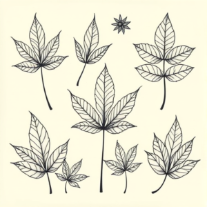 Multiple Leaf Tattoo