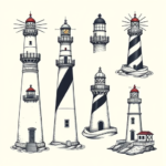 Multiple Lighthouse Tattoo