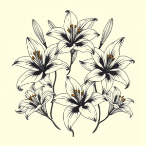 Multiple Lily Tattoo