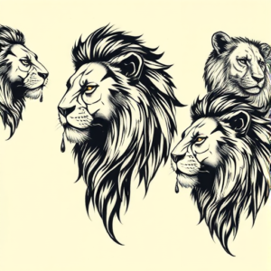 Multiple Lion Tattoo