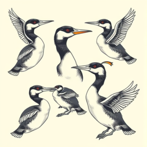 Multiple Loon Tattoo