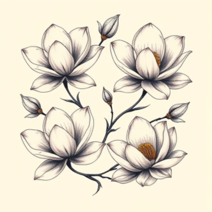 Multiple Magnolia Tattoo