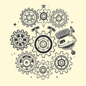 Multiple Mechanic Tattoo