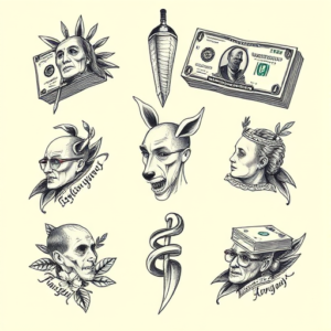 Multiple Money Tattoo