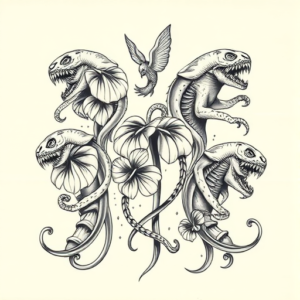 Multiple Monstera Tattoo