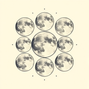 Multiple Moon Tattoo