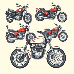 Multiple Motorcycle Tattoo
