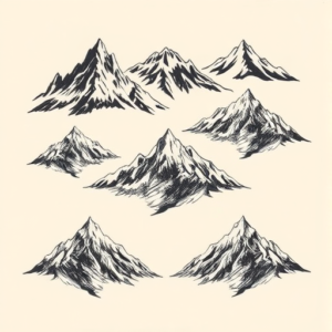 Multiple Mountain Tattoo