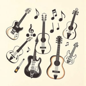 Multiple Music Tattoo
