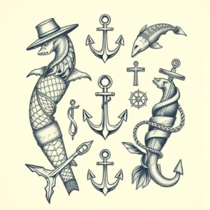 Multiple Nautical Tattoo