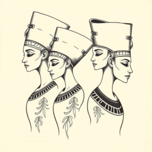 Multiple Nefertiti Tattoo
